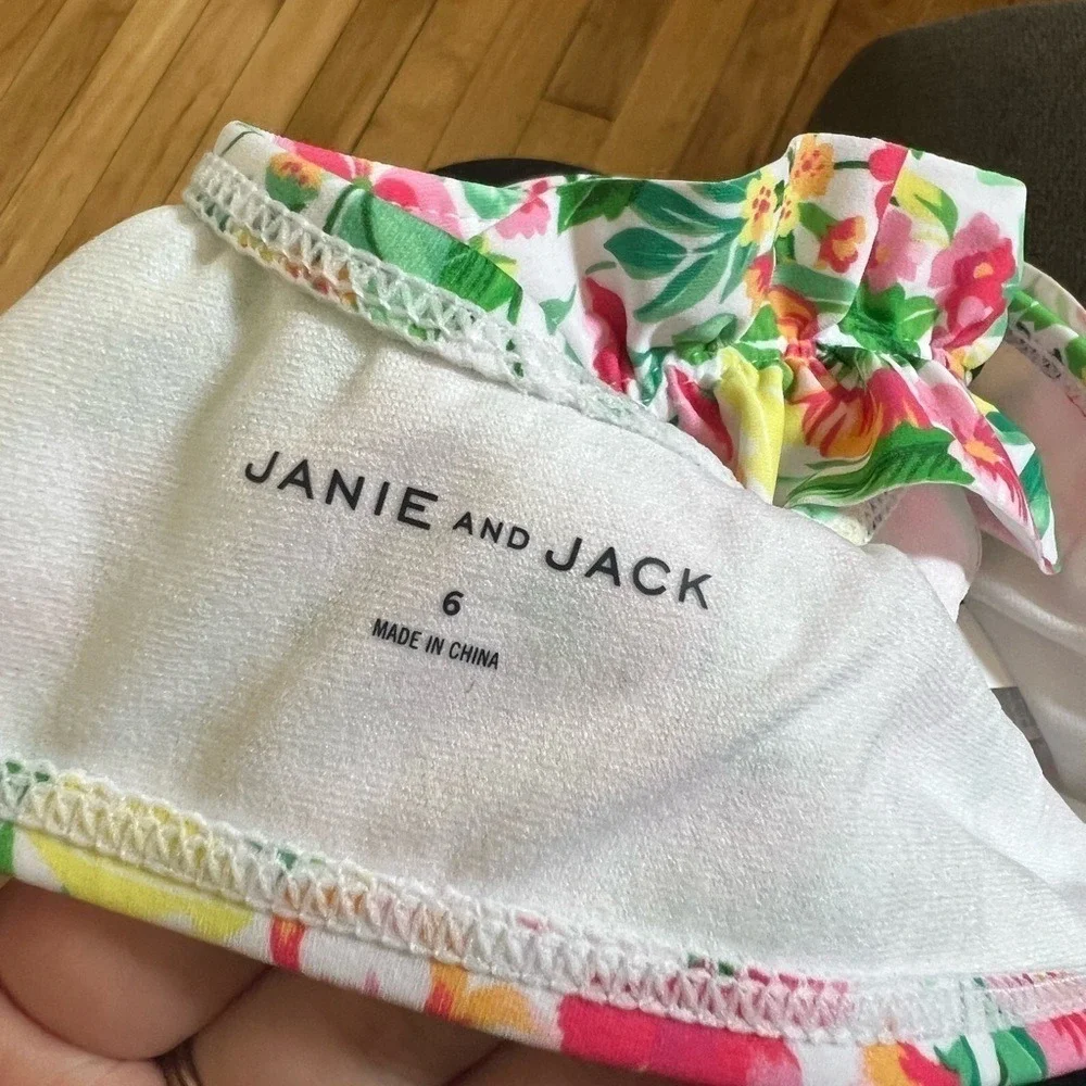 NWT‎ Janie and Jack ruffle floral print swimsuit top